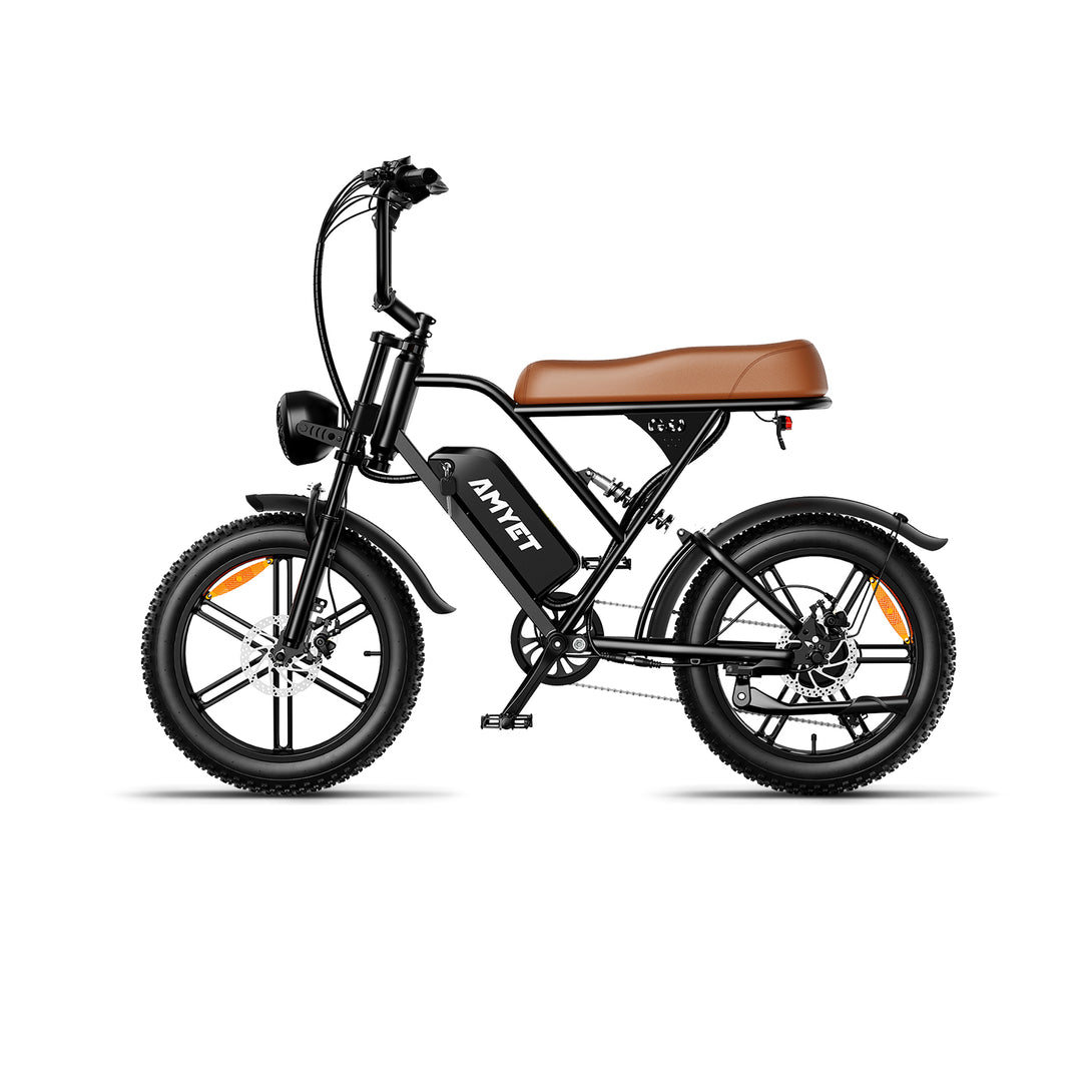 AMYET V9-G60 1000W 20Ah Electric Bike - Brown - AMYET eBikes