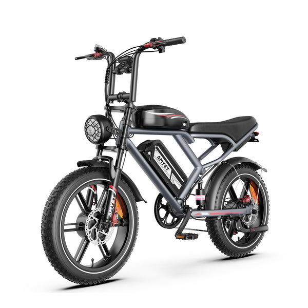 AMYET S6 2000W Dual Motor and Batteries Electric Bike - Gray - AMYET eBikes