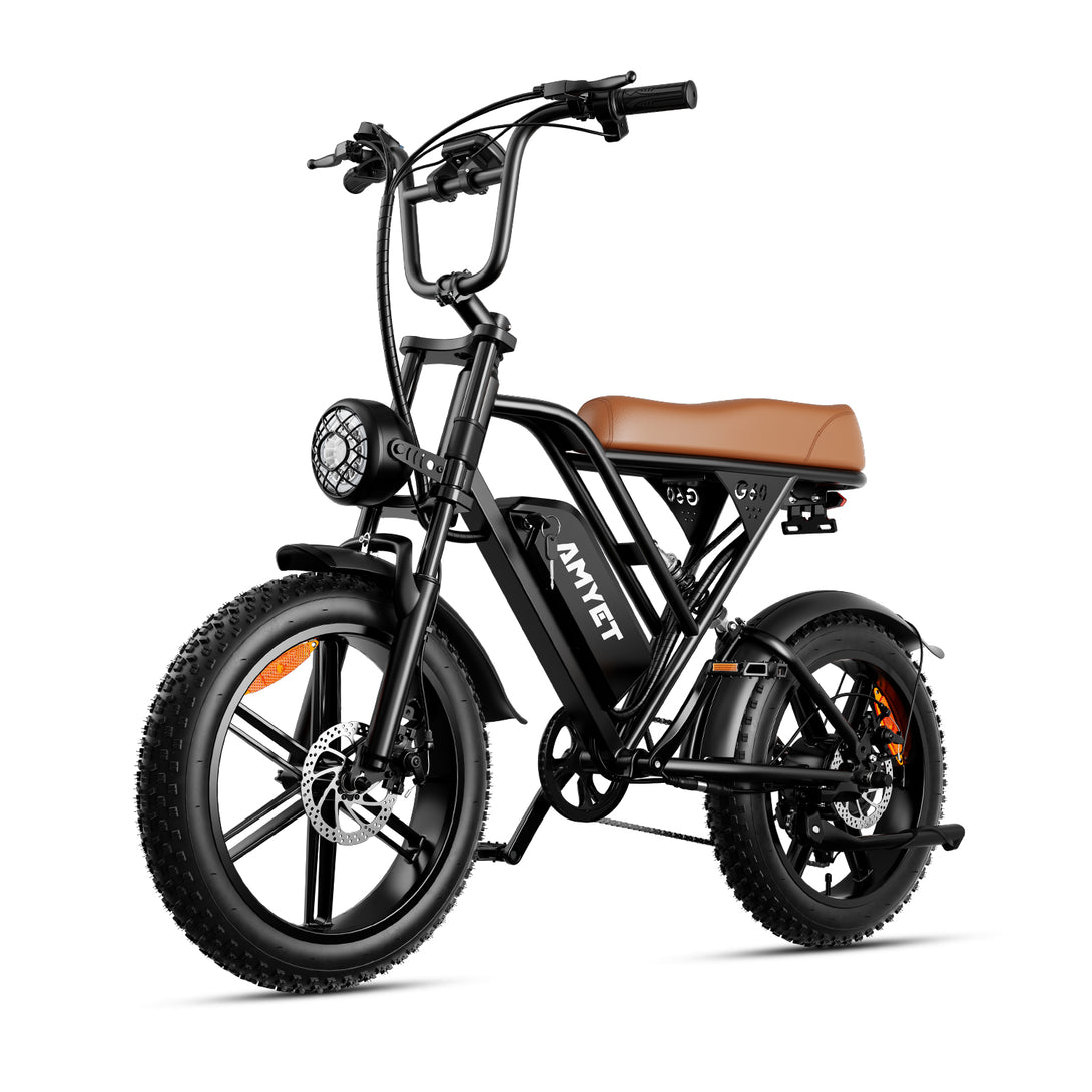 AMYET V9-G60 1000W 20Ah Electric Bike - Brown - AMYET eBikes